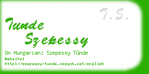 tunde szepessy business card